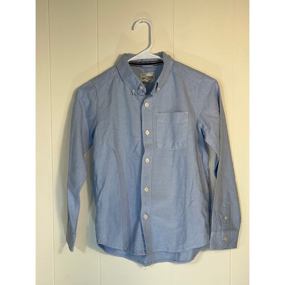 Boys Children's Place Blue Button Down Shirt 10/12 - Picture 1 of 6